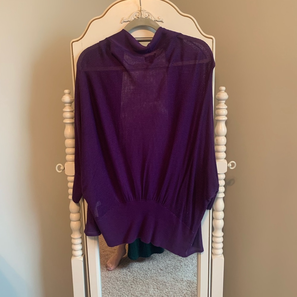 Plum Cocoon Cardigan- Express Sz L. Great Condition! - Picture 5 of 8